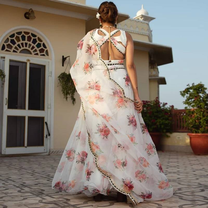 Traditional Semi Stitched Lehenga Choli Set