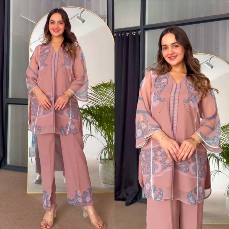 Party Wear Printed Top & Plazzo with Inner – Fully Stitched