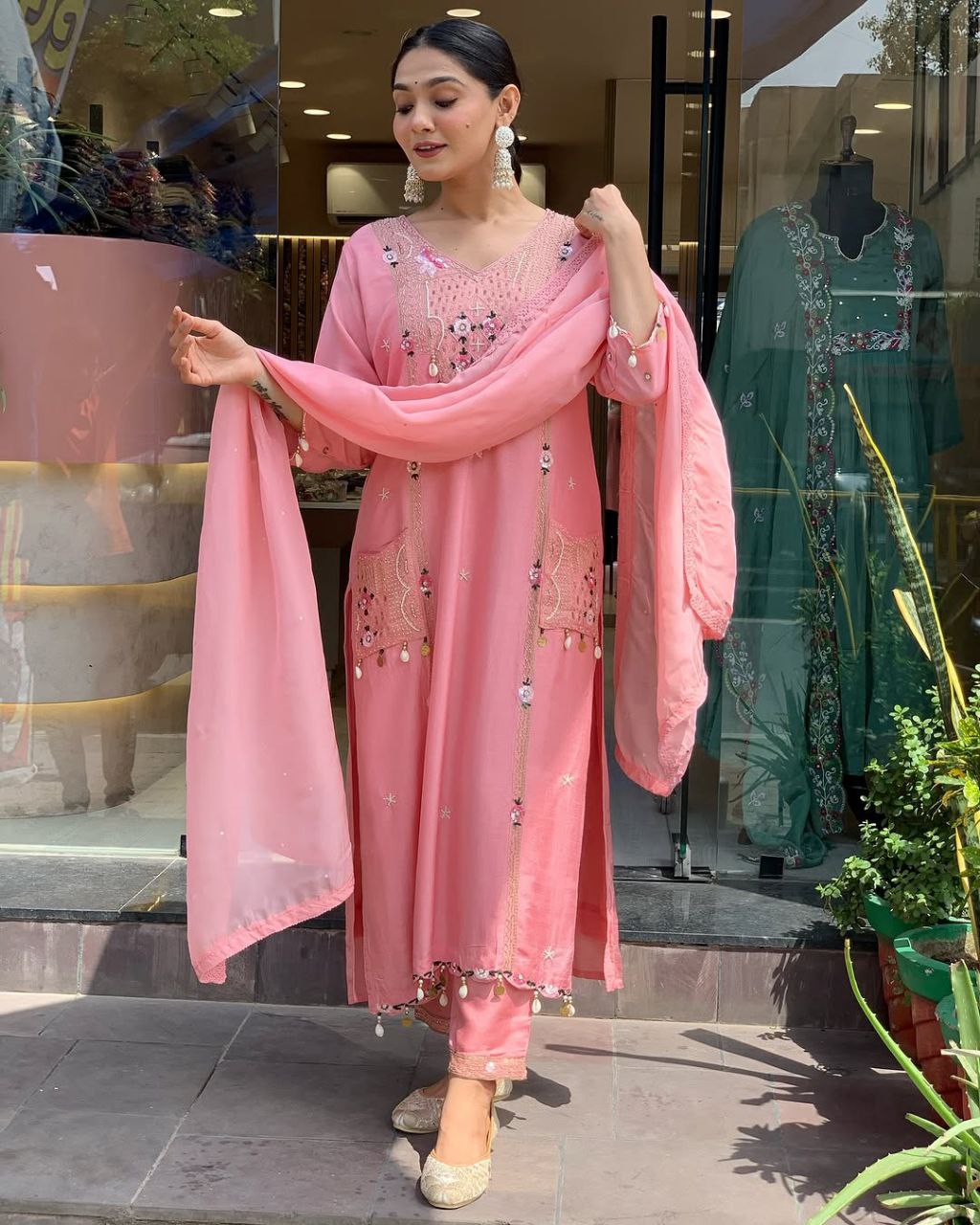 Premium Ethnic Kurta Set with Latkana Dupatta