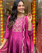 Regal Grace: Anarkali Flared Silk Kurta Pant Dupatta Set