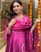 Regal Grace: Anarkali Flared Silk Kurta Pant Dupatta Set