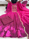 Regal Grace: Anarkali Flared Silk Kurta Pant Dupatta Set