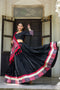 White Cotton Navratri Chaniya Choli with Mirror & Gota Patti Work