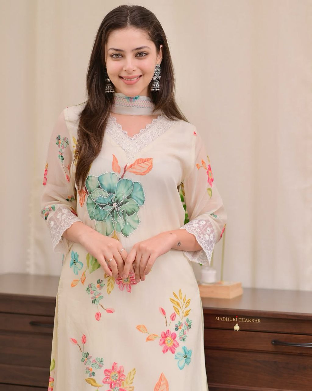 Elegant Reshmi Orgenza: Handwork Dupatta Pant Set