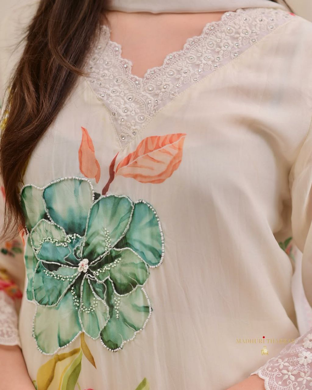 Elegant Reshmi Orgenza: Handwork Dupatta Pant Set
