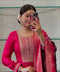 Timeless Grace: Anarkali Flared Silk Kurta Pant Dupatta Set