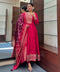 Timeless Grace: Anarkali Flared Silk Kurta Pant Dupatta Set