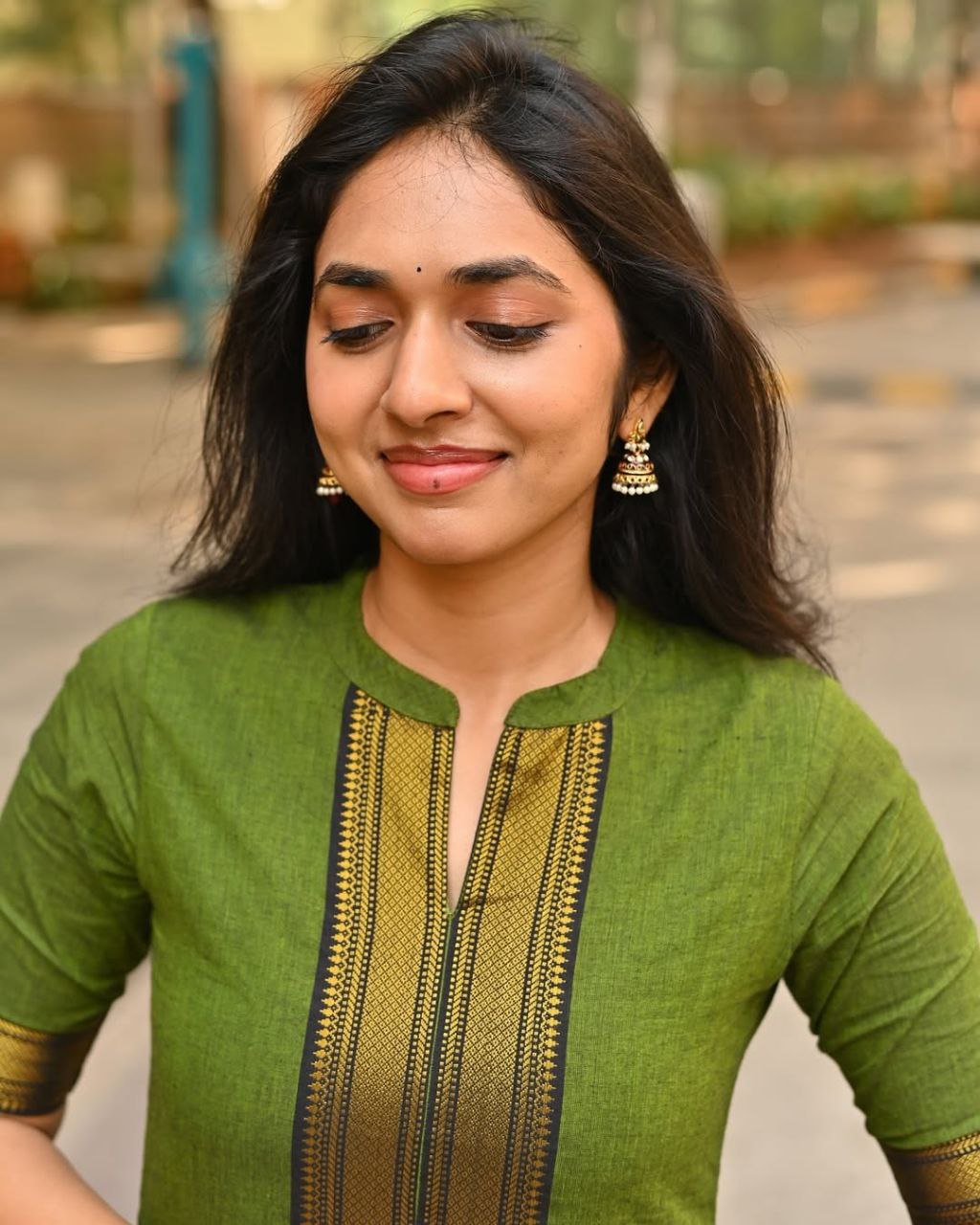 Chanderi Charm: Branded Suit Set with Jcard Weaving & Handcrafted Zari Embellishments
