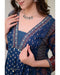 Elegant Blue: MAL Cotton Kurta Plazo with Handwork Neck & Dupatta Set