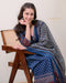 Elegant Blue: MAL Cotton Kurta Plazo with Handwork Neck & Dupatta Set