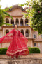 Heavy Suit Set with Intricate Hand Embroidery, Zari Weaving & Prints – Matching Pant & Lace Dupatta