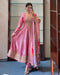 Royal Blossom: Anarkali Flared Silk Kurta Pant Dupatta Set