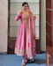 Royal Blossom: Anarkali Flared Silk Kurta Pant Dupatta Set
