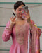 Royal Blossom: Anarkali Flared Silk Kurta Pant Dupatta Set