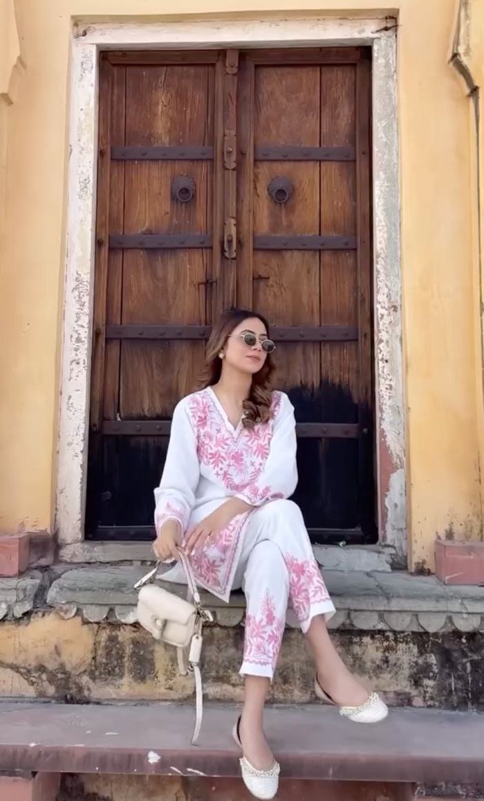 Elegant Threads: New Design Lilan Full Embroidery Straight Kurta Set