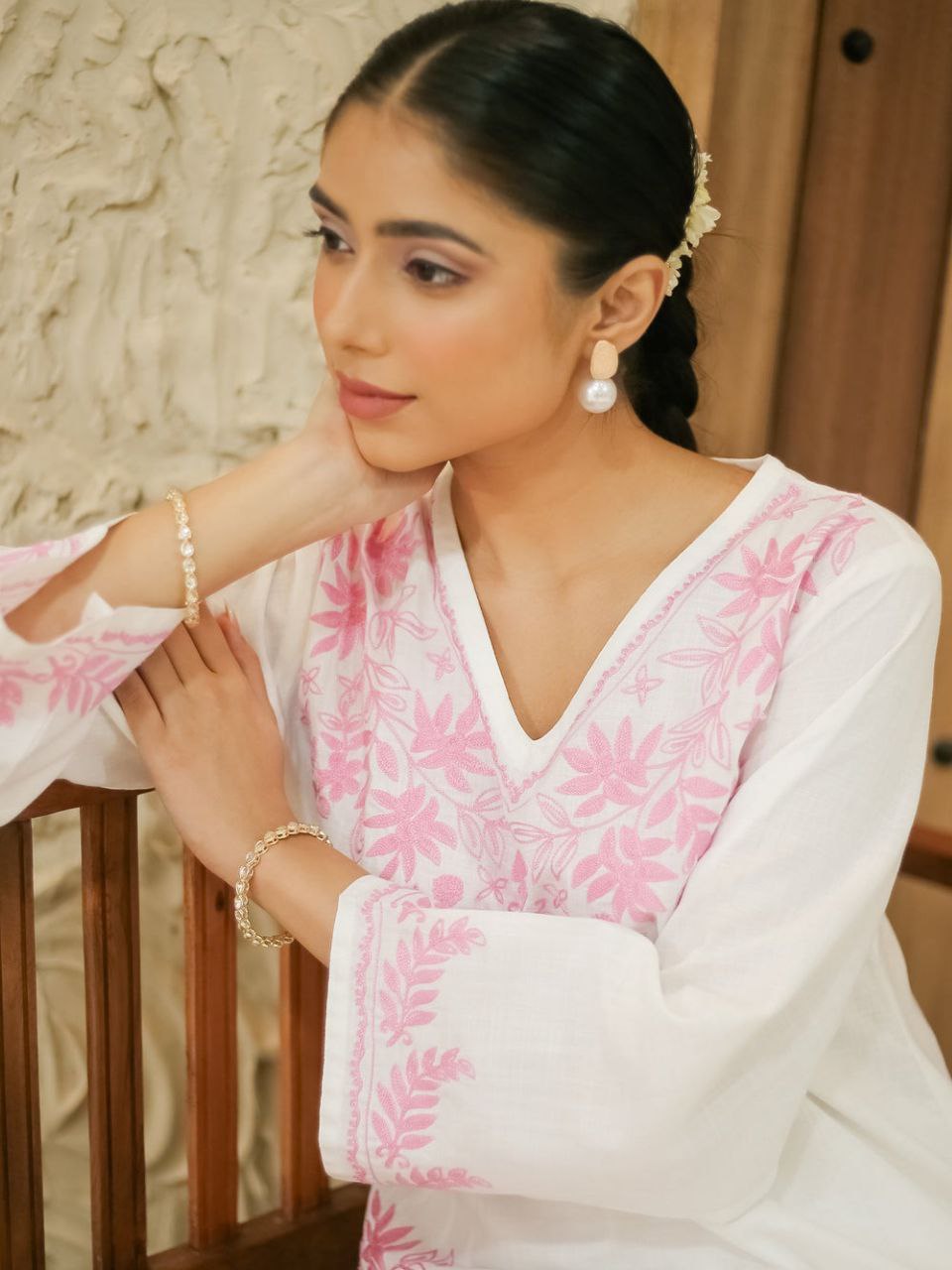 Elegant Threads: New Design Lilan Full Embroidery Straight Kurta Set