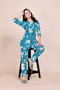 Heavy Poly Rayon Short Top & Pant Set with Designer Neckline